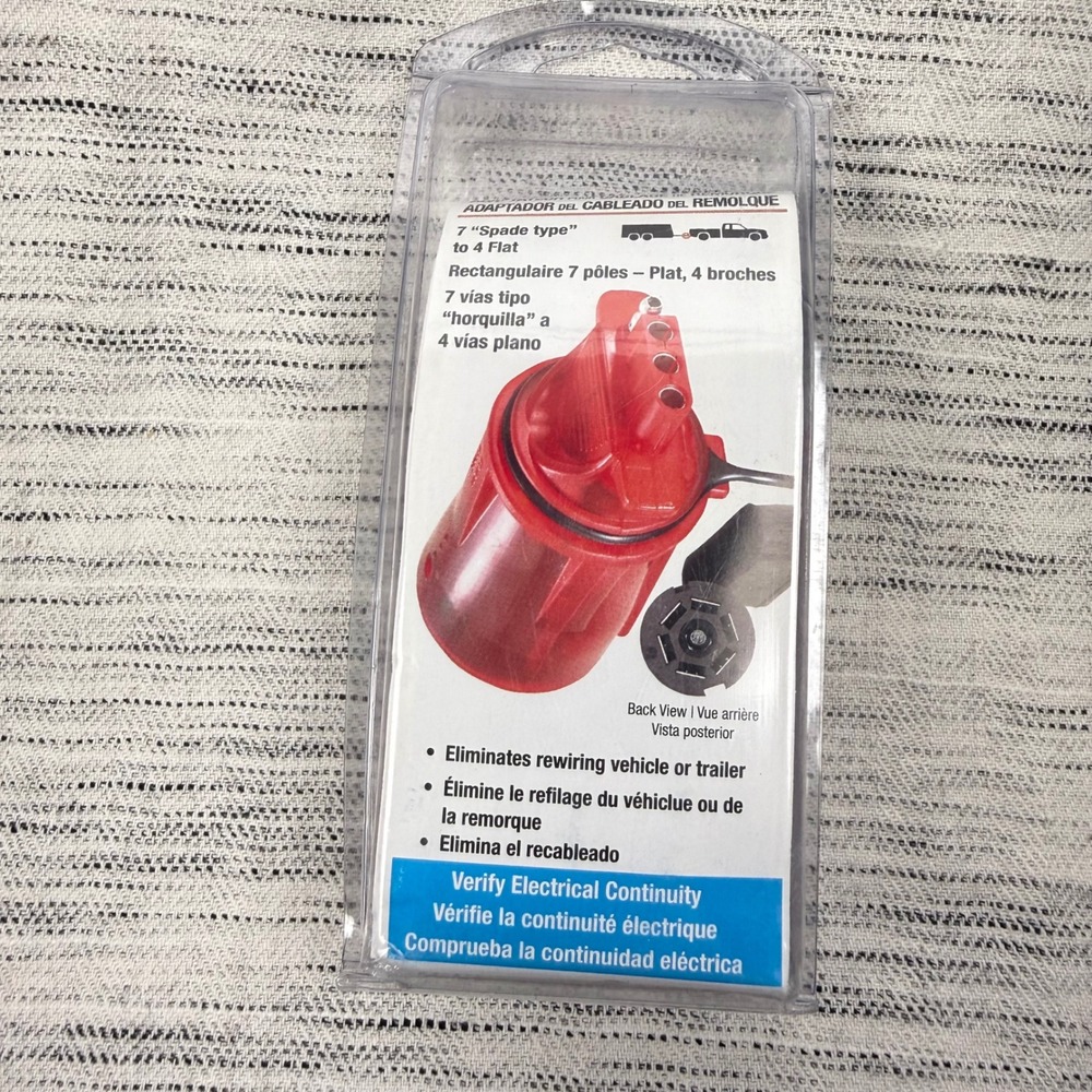 NEW UHAUL TRAILER WIRING ADAPTER - 7" Spade‎ Type to 4 Flat